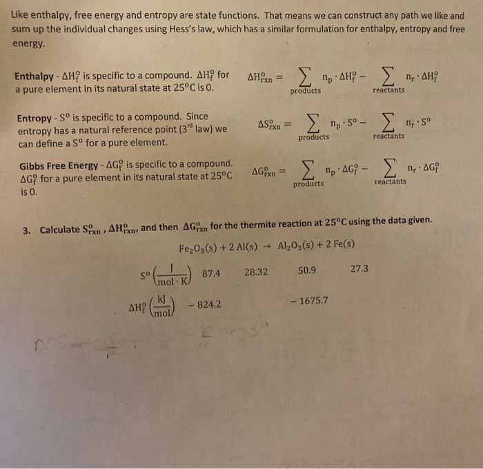 Solved Calculate Srxn, delta Hrxn and then delta Grxn, for | Chegg.com