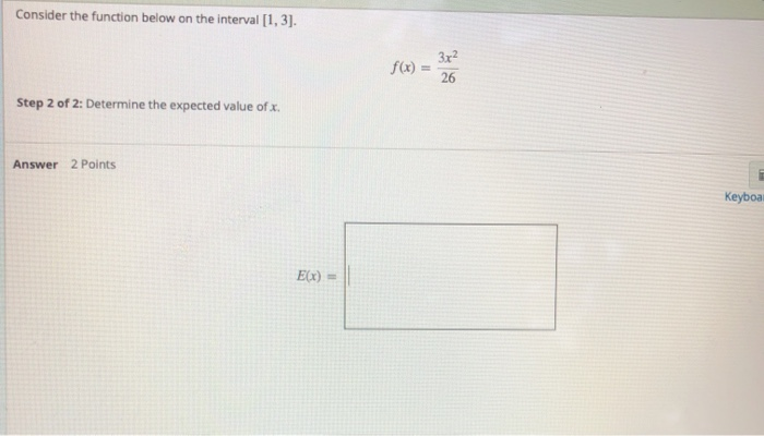 Solved Consider the function below on the interval [1, 3). | Chegg.com