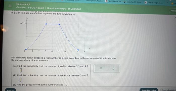 Solved The graph is made up of a line segment and two curved | Chegg.com