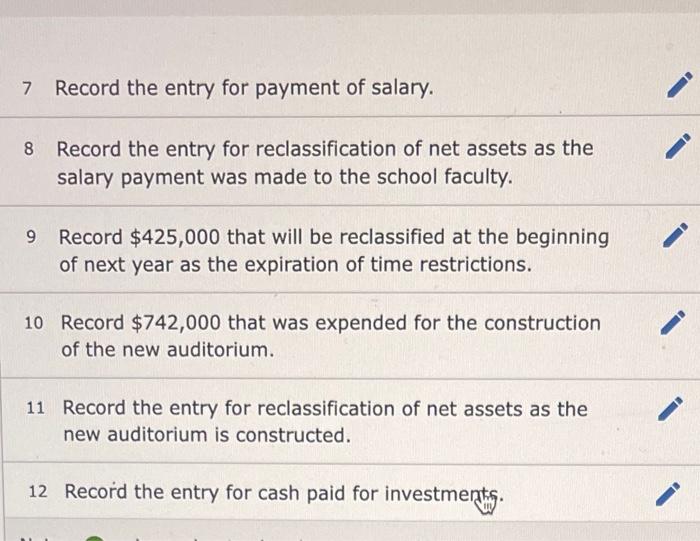 Solved The Evangelical Private School follows FASB standards
