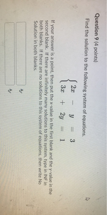 Solved Question 9 (4 points) Find the solution to the | Chegg.com