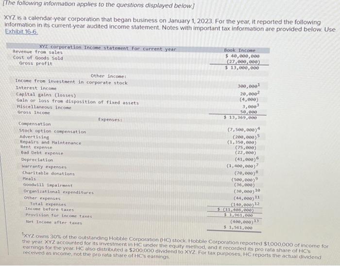 Solved Answer1.) Compute Taxable Income2.) Compute Income | Chegg.com