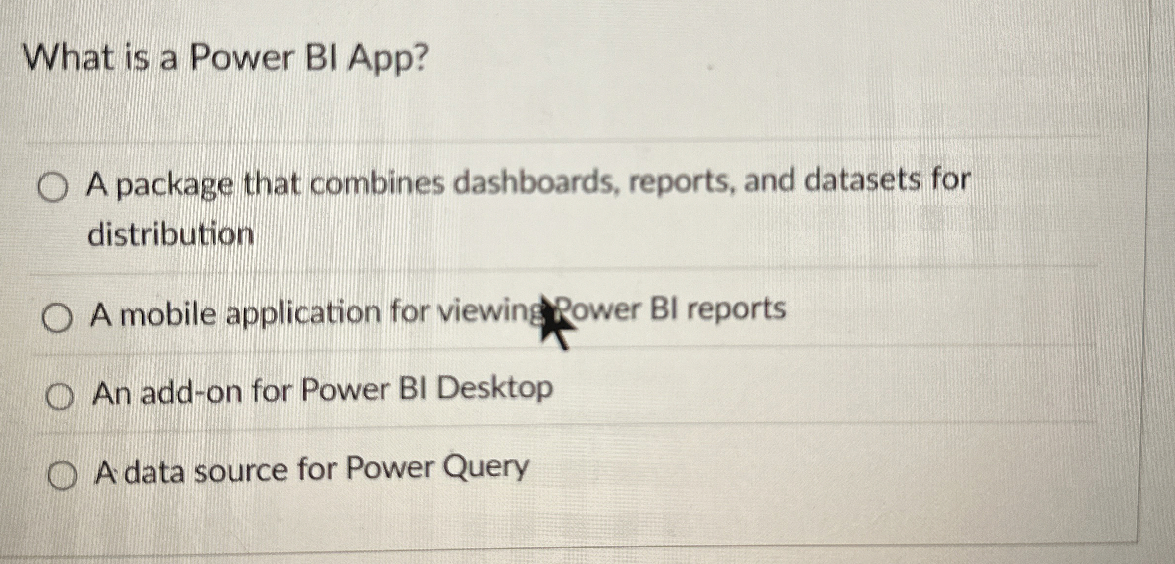 Solved What is a Power BI App?A package that combines