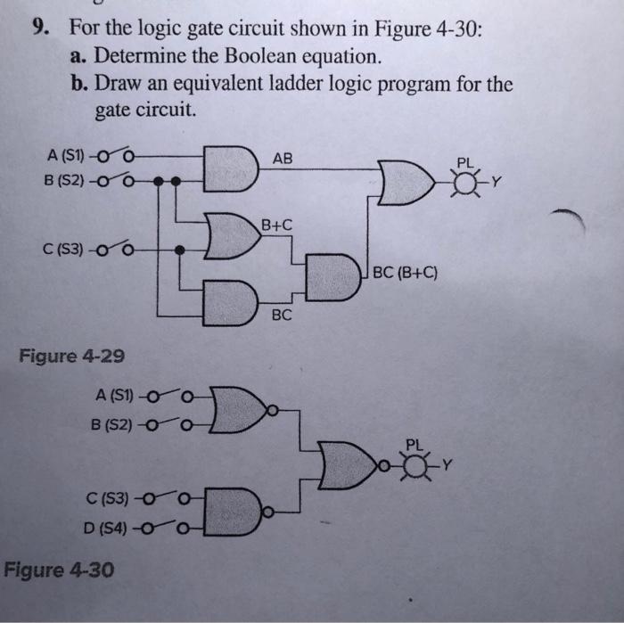 Solved 9. For The Logic Gate Circuit Shown In Figure 4-30: | Chegg.com