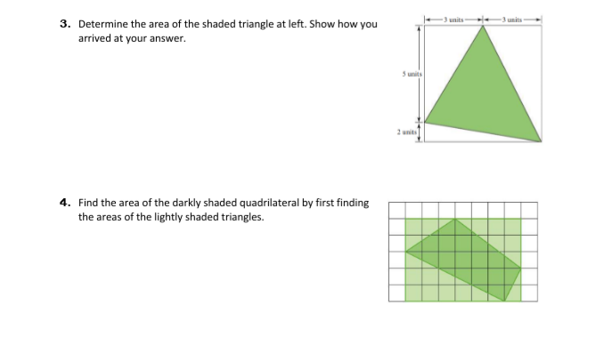 Solved 3. Determine the area of the shaded triangle at left. | Chegg.com