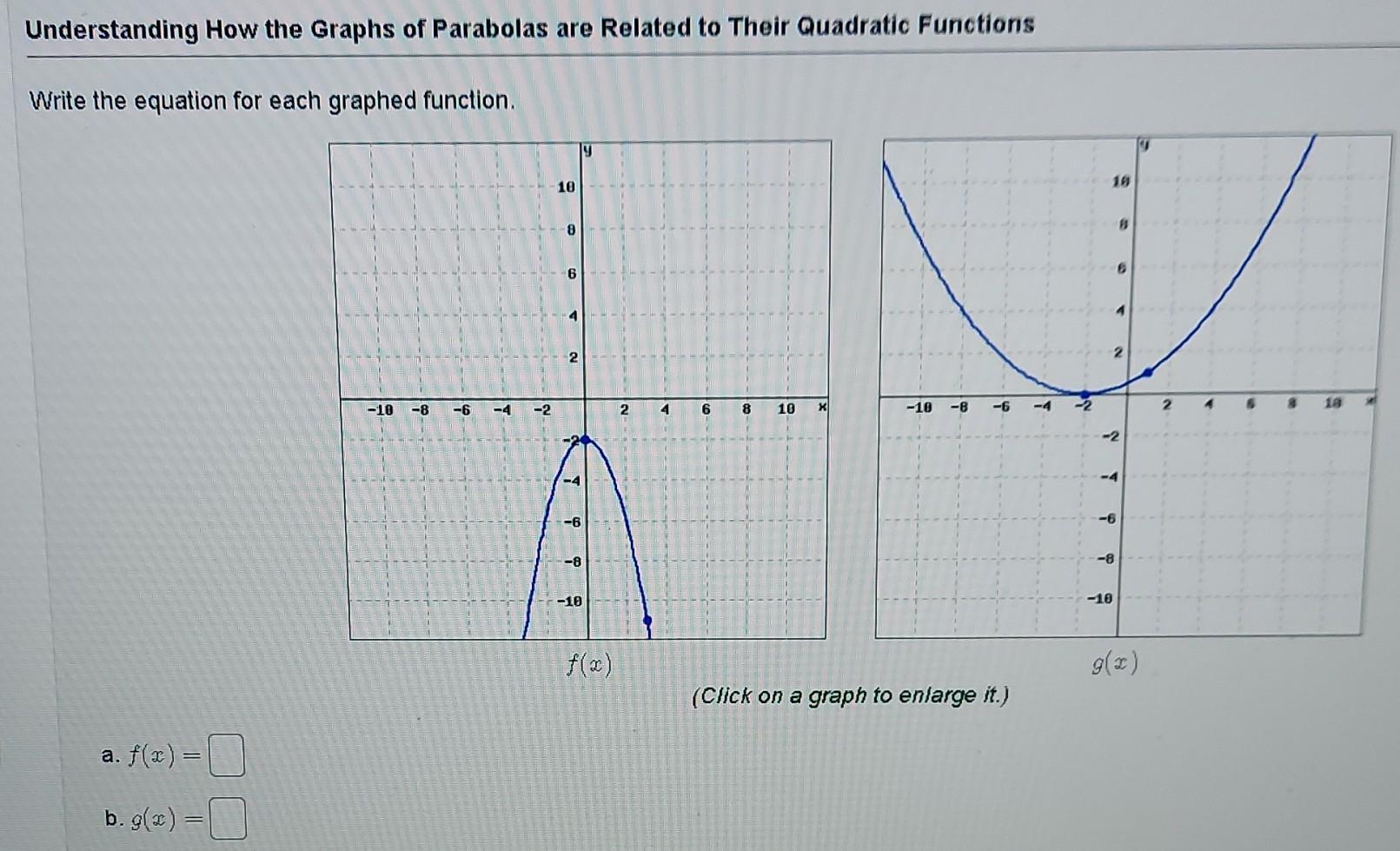 Solved Write the equation for each graphed function. (Click | Chegg.com