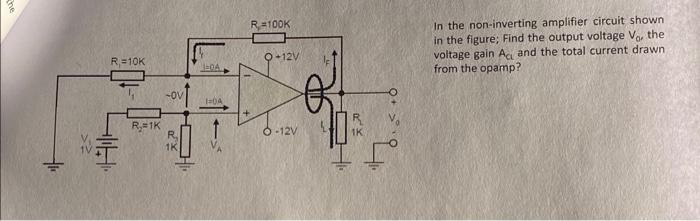 Solved In The Non-inverting Amplifier Circuit Shown In The | Chegg.com