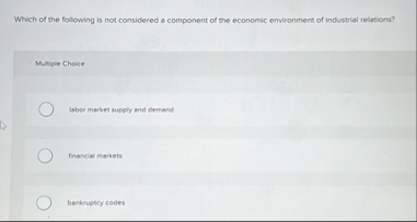 Solved Which of the following is not considered a component | Chegg.com