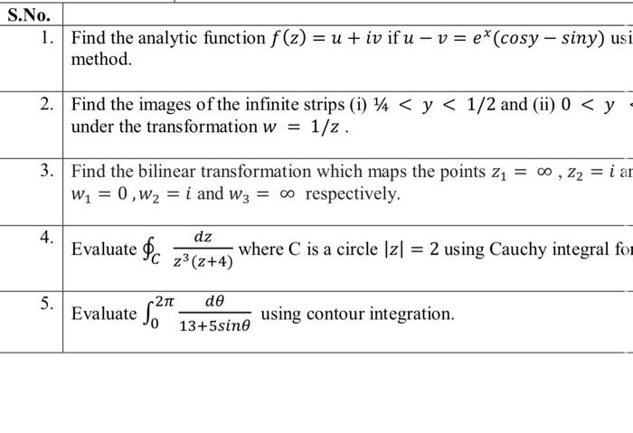 Solved Find The Analytic Function F Z U Iv If Chegg Com