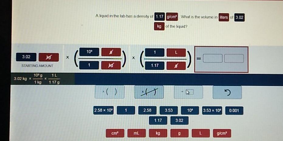 Solved I know the answer but I'm stuck in conversion plz | Chegg.com