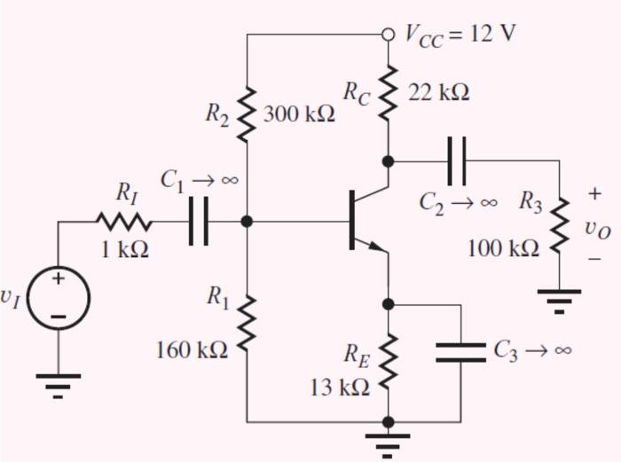 Solved Draw the DC and AC equivalent circuits for the common | Chegg.com