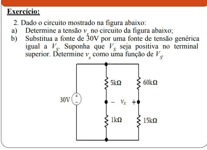 Solved Exercise: 2. Given the circuit shown in the figure | Chegg.com