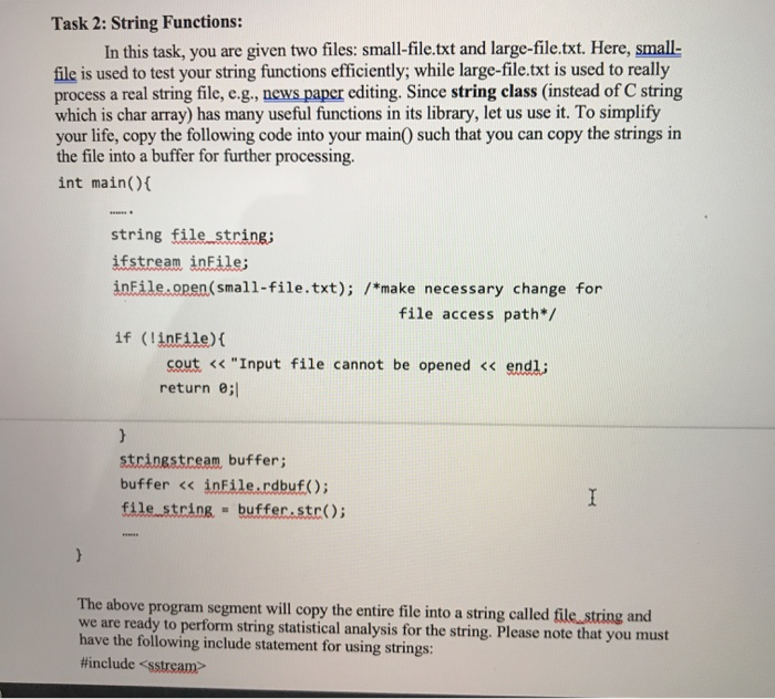 Solved Task 2: String Functions: In this task, you are given | Chegg.com