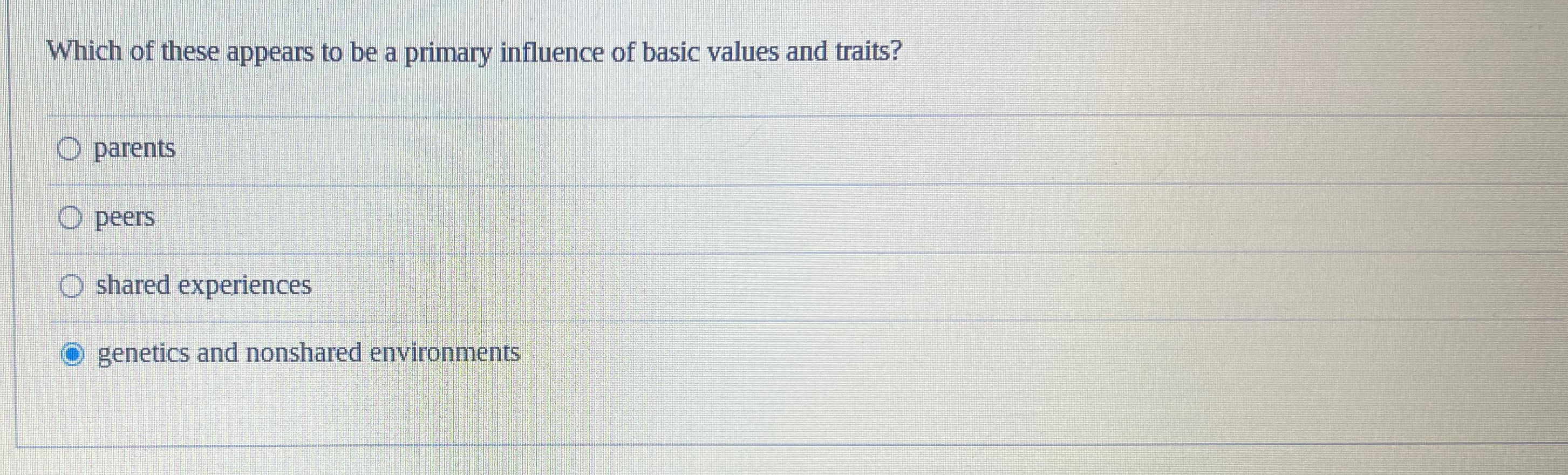Solved Which of these appears to be a primary influence of | Chegg.com