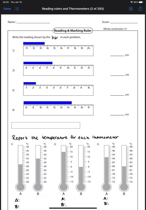 Solved Write the reading shown by the bar in each problem. | Chegg.com
