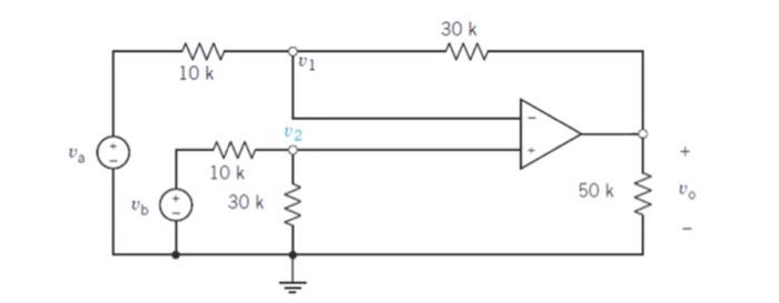 Solved Use PspiceIf va = 20 V and vb = 16 V , what is the | Chegg.com