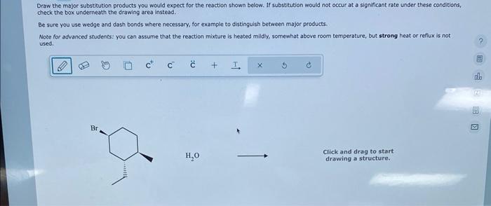 Solved Draw The Major Substitution Products You Would Expect