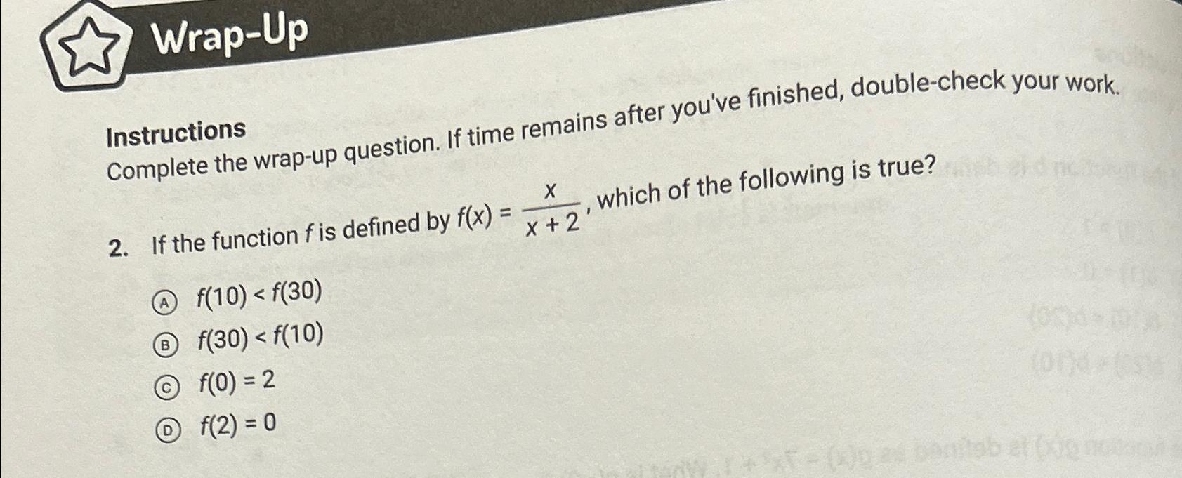 Solved the wrapup question. If