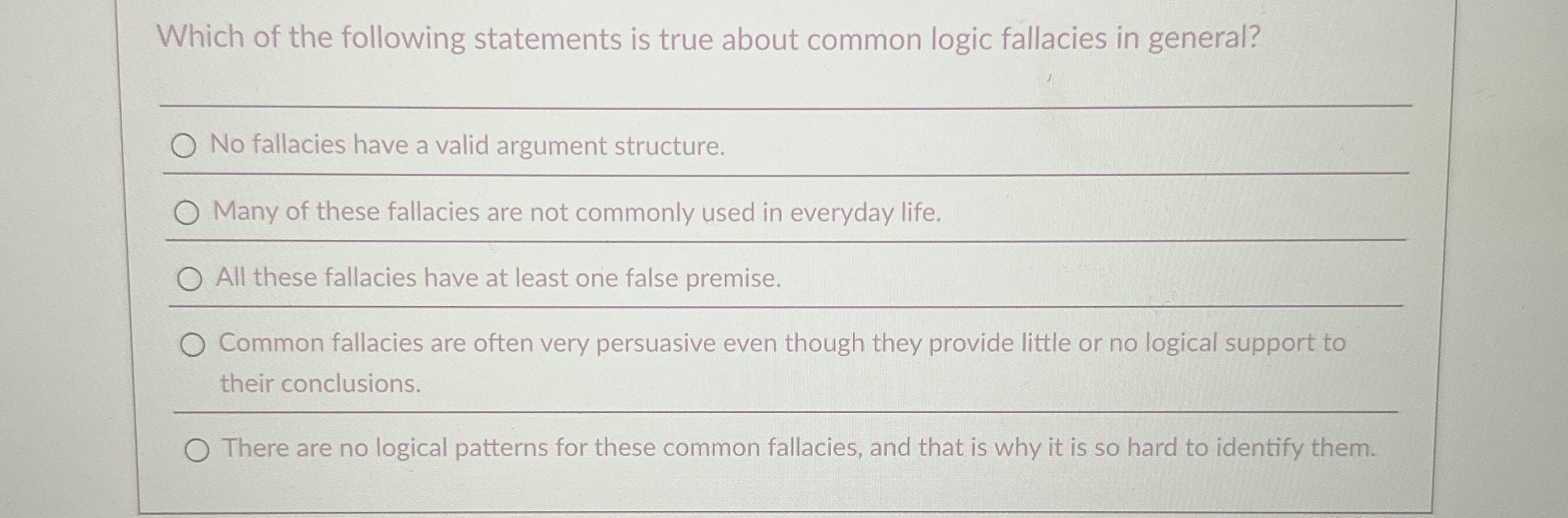 Solved Which of the following statements is true about | Chegg.com