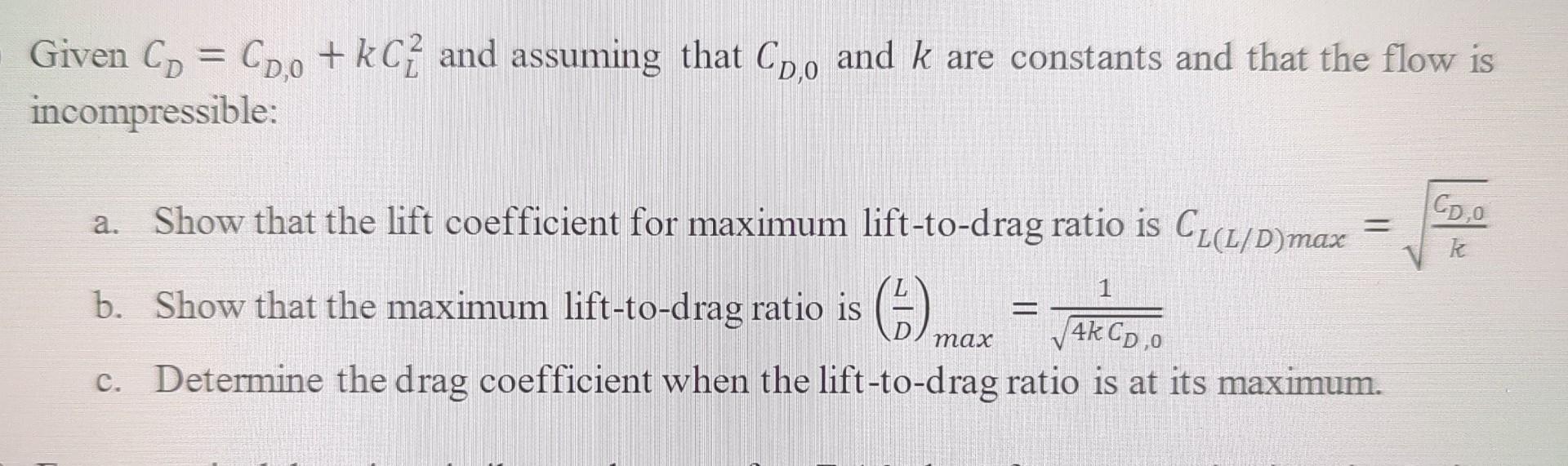 Solved Given Cdcd0kcl2 And Assuming That Cd0 And K Are