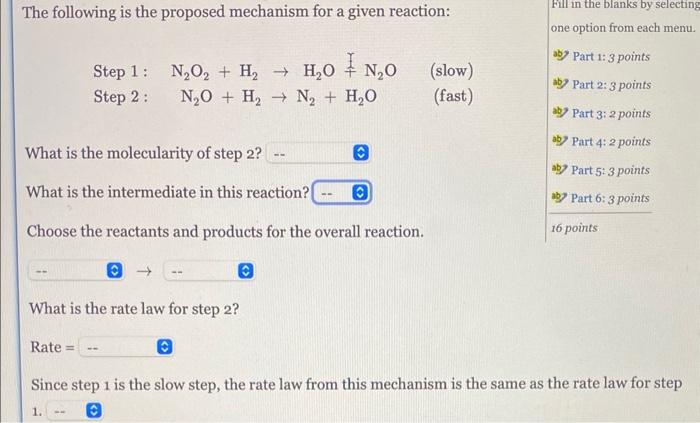 Solved The following is the proposed mechanism for a given | Chegg.com