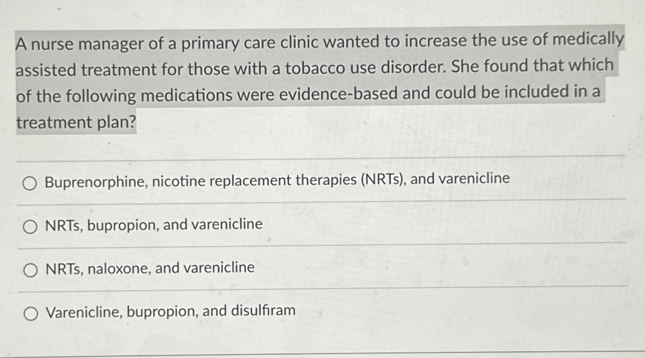 Solved A Nurse Manager Of A Primary Care Clinic Wanted To 