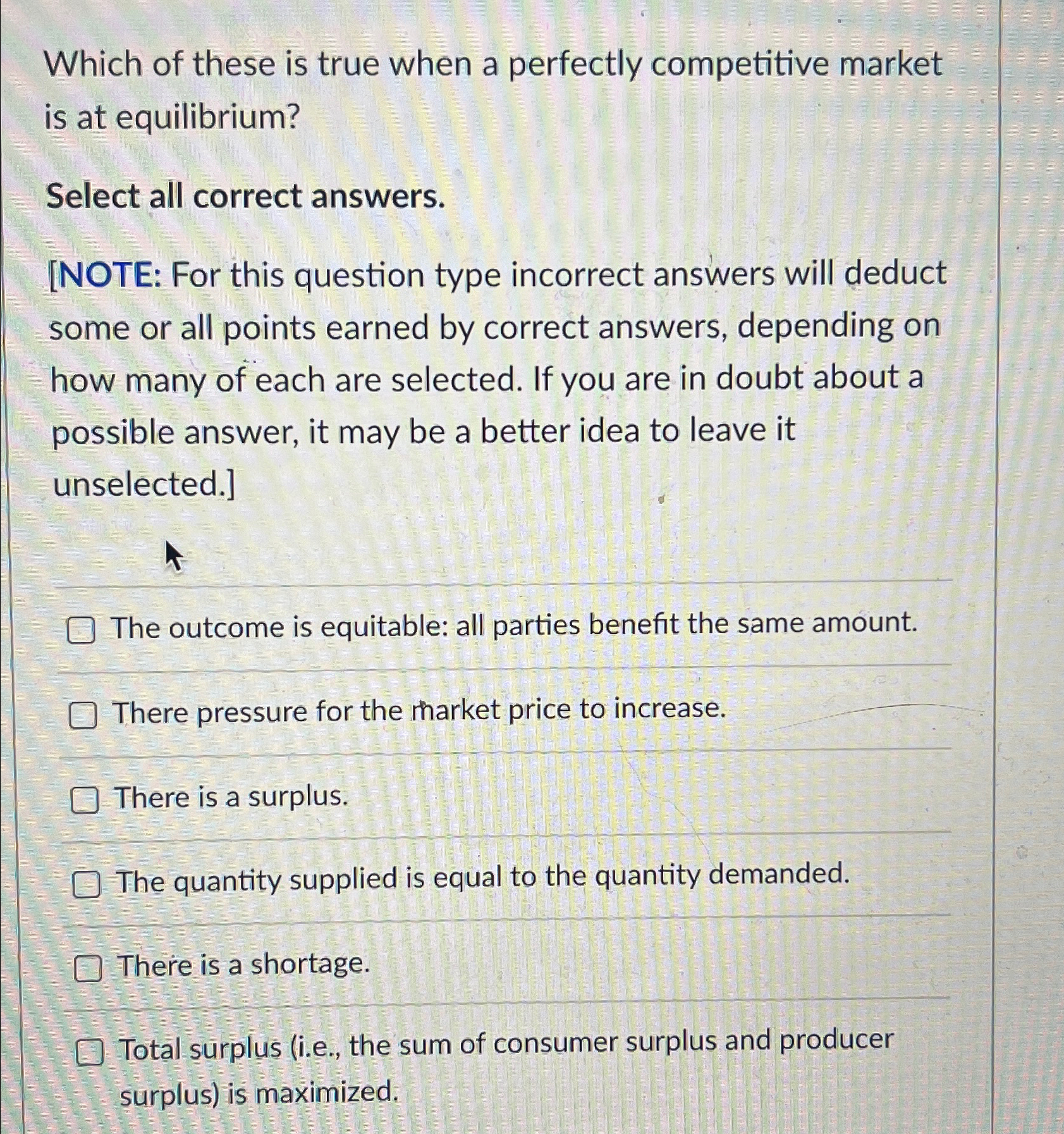Solved Which of these is true when a perfectly competitive | Chegg.com
