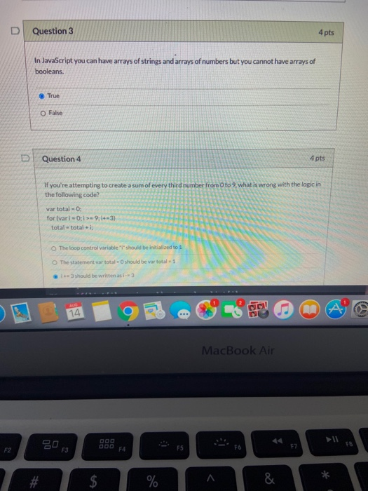 Solved Question 3 4 pts In JavaScript you can have arrays of | Chegg.com