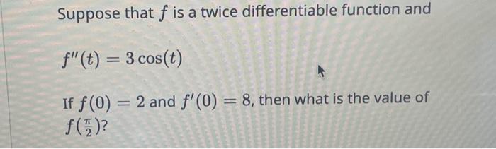 Solved Suppose that f is a twice differentiable function and | Chegg.com