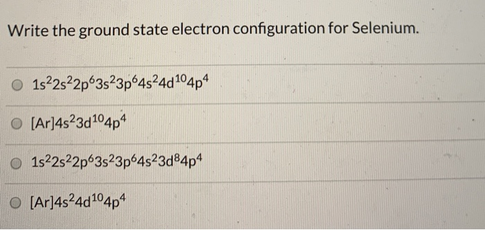 selenium electron configuration