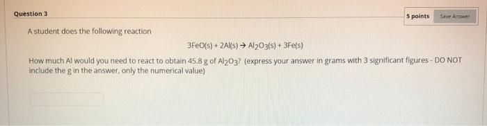 Solved Question 3 5 points Save Answer A student does the | Chegg.com