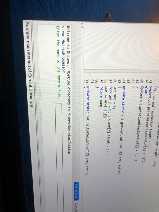 Solved Write a program called MatrixProcessor.java. In this | Chegg.com