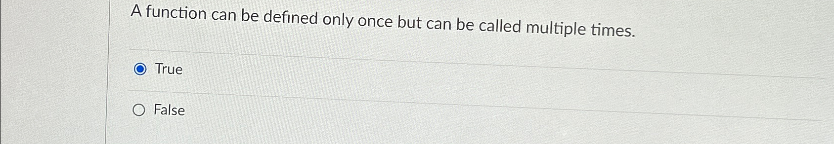 Solved A function can be defined only once but can be called | Chegg.com