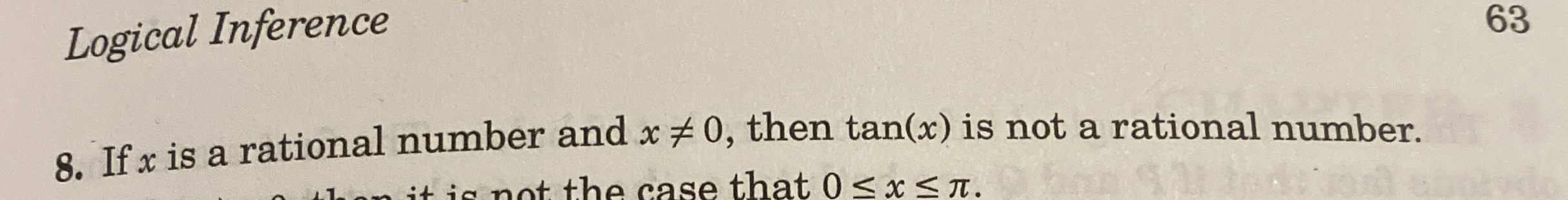 Solved Logical InferenceIf x ﻿is a rational number and x≠0, | Chegg.com