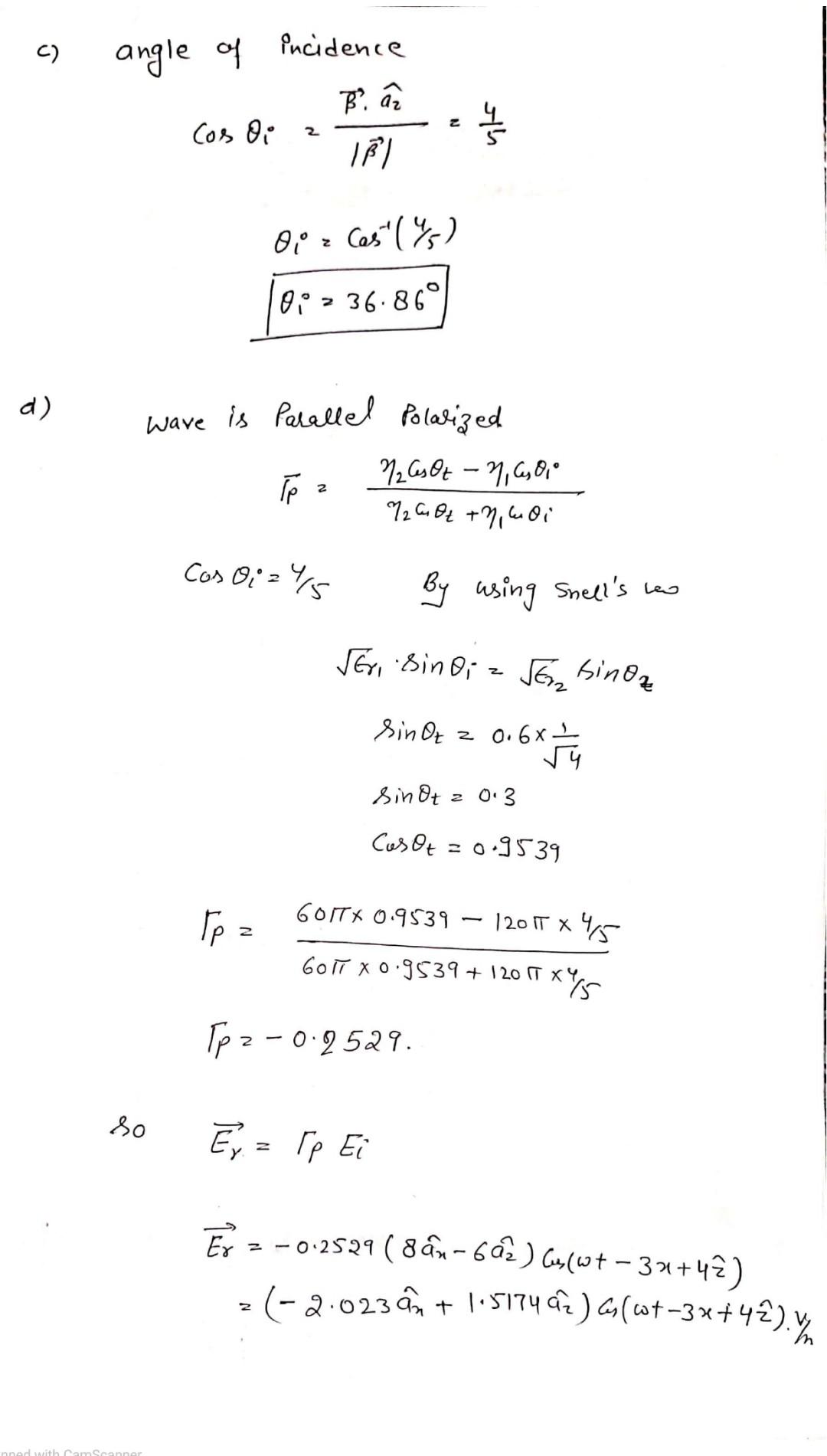 Solved A Uniform Plane Wave In Air With E 8 A 6 A Chegg Com