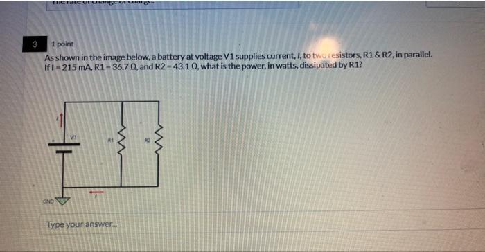 Solved 1 point As shown in the image below, a battery at | Chegg.com