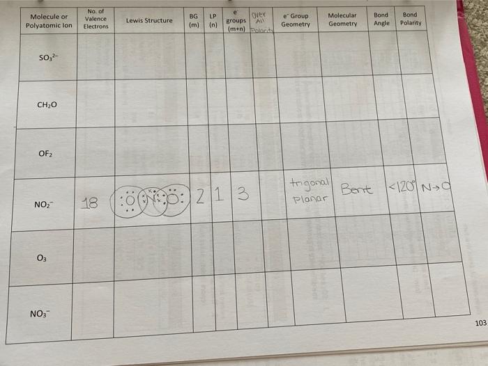 Solved Report for Experiment 12. Lewis Structures and Chegg