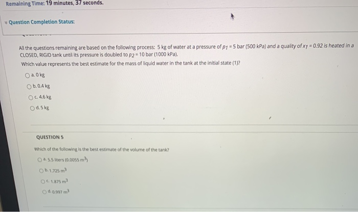 Solved Remaining Time: 19 minutes, 37 seconds. Question | Chegg.com