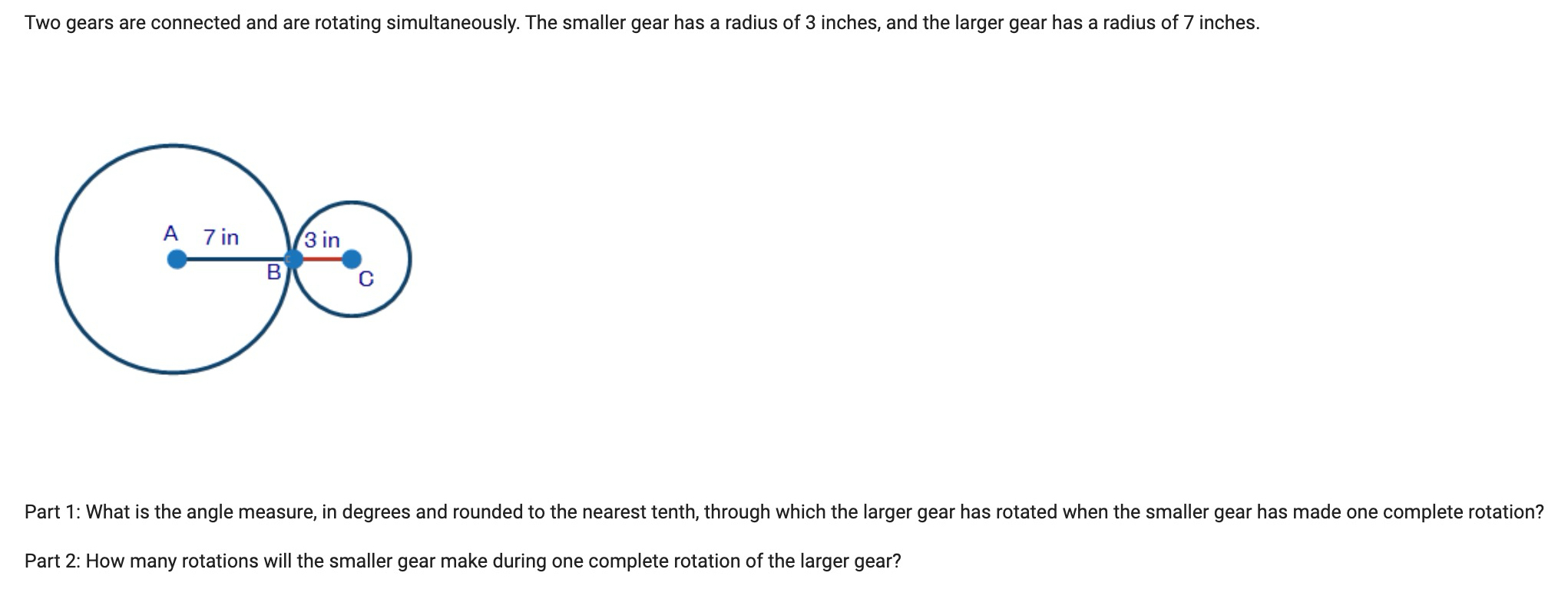 Solved Two gears are connected and are rotating | Chegg.com