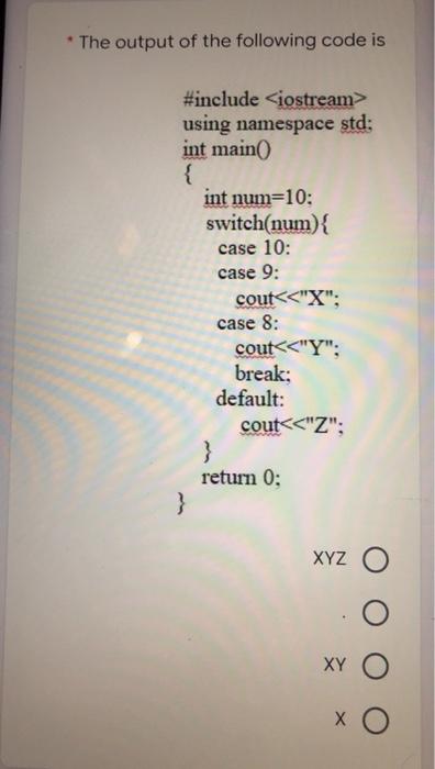 Solved * The output of the following code is #include using | Chegg.com