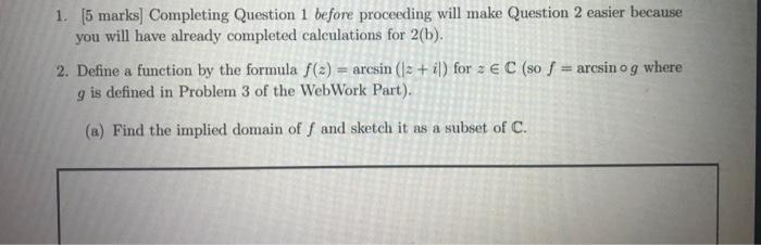 Solved 1. 15 marks] Completing Question 1 before proceeding | Chegg.com