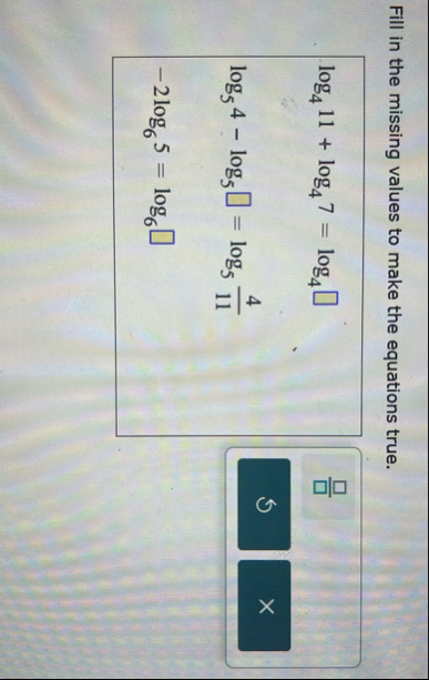 Solved Fill in the missing values to make the equations | Chegg.com