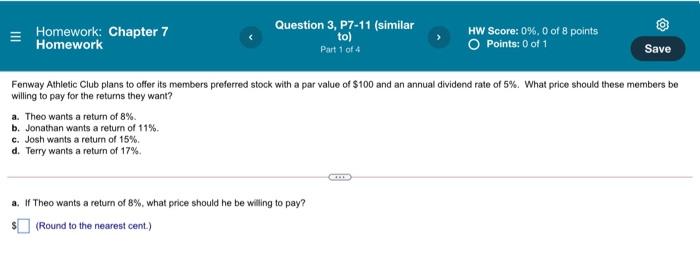 Solved Homework: Chapter 7 Homework Question 3, P7-11 | Chegg.com