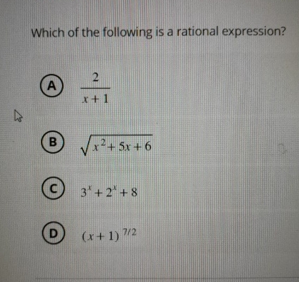 Solved Which of the following is a rational | Chegg.com
