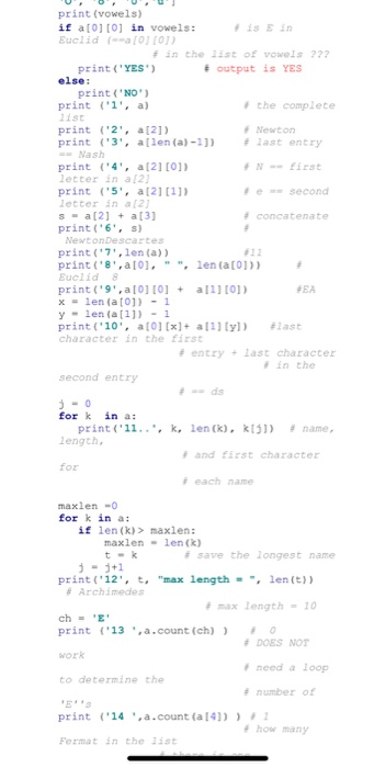Solved (+40) Python code assignment Using the lists a and | Chegg.com