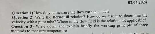 Solved 02.04 .2024Question 1) ﻿How do you measure the flow | Chegg.com
