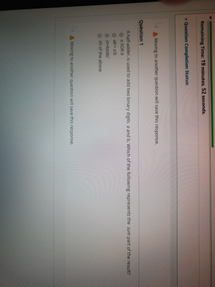 Solved Remaining Time: 19 minutes, 52 seconds. Question | Chegg.com