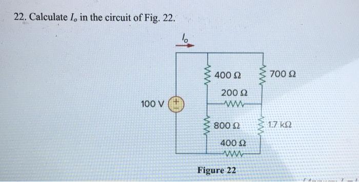 Solved 22. Calculate 1, in the circuit of Fig. 22. και ν 8 | Chegg.com