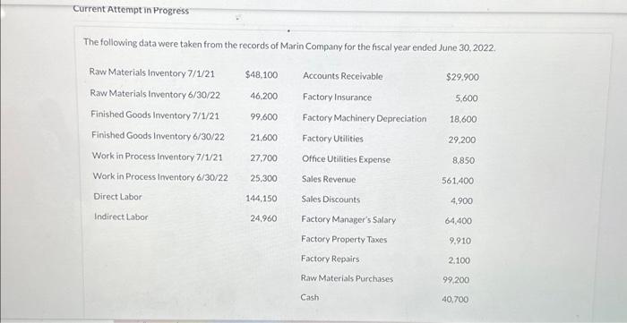 Solved Prepare an income statement through gross | Chegg.com