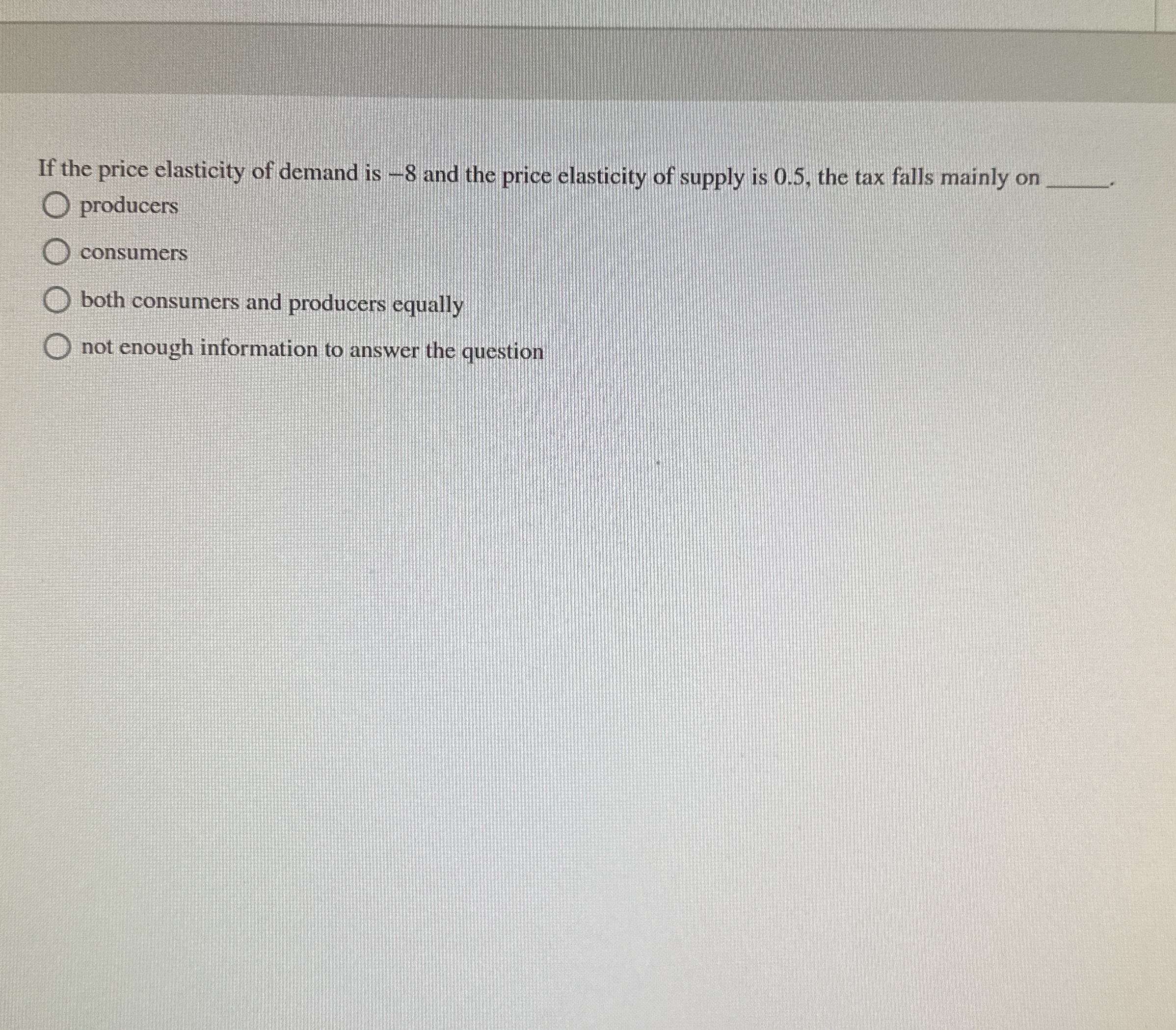 Solved If the price elasticity of demand is 8 ﻿and the